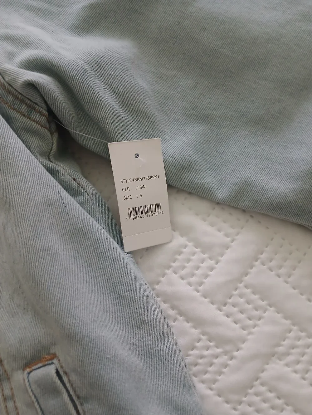 Light Wash Sherpa-Lined Denim Jacket - Brand: